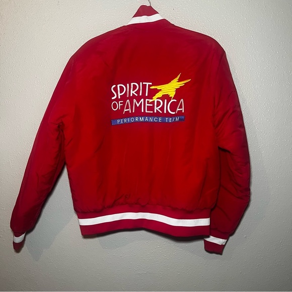 Macys Thanksgiving Day Parade Red Jacket Performance Team Bomber Coat Sz M - Picture 6 of 6